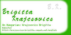 brigitta krajcsovics business card